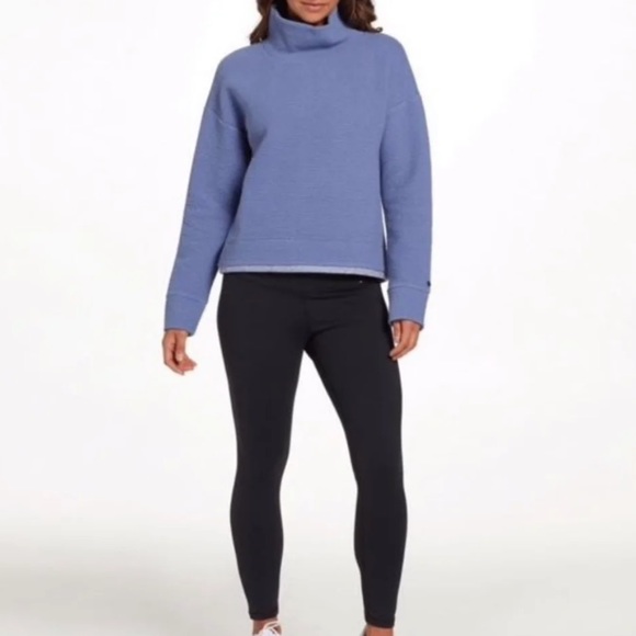 CALIA cozy funnel neck sweatshirts, black and cloud blue, size XL - Picture 6 of 6